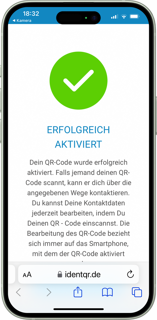 Schüeli Special: IDENT-QR SOS Sticker eckig