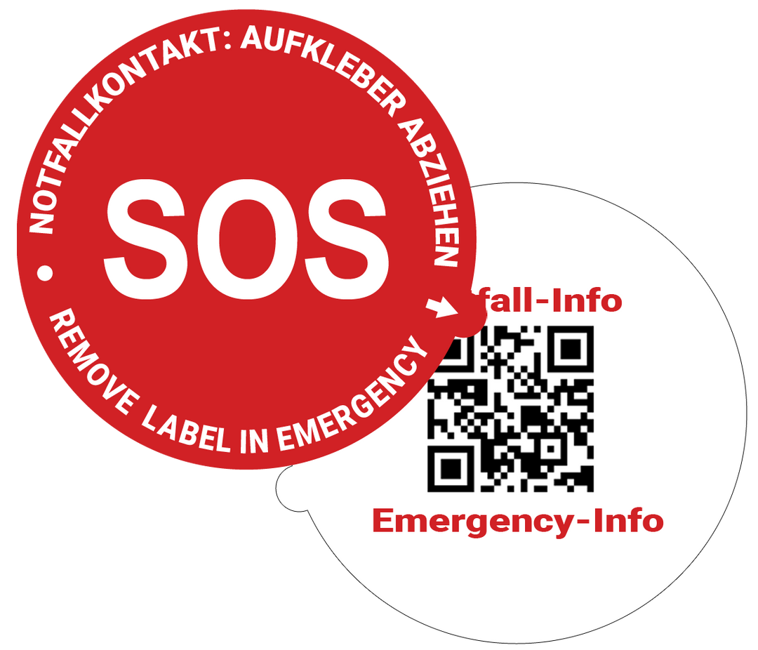 IDENT-QR Swiss SOS Sticker