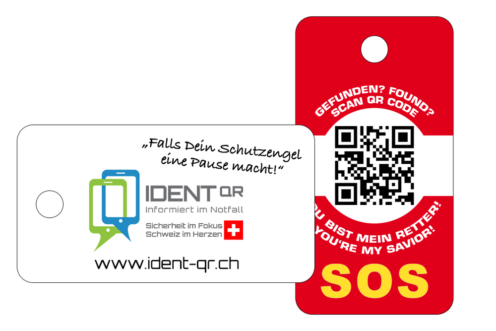 IDENT-QR Swiss Cases inkl. metal chain