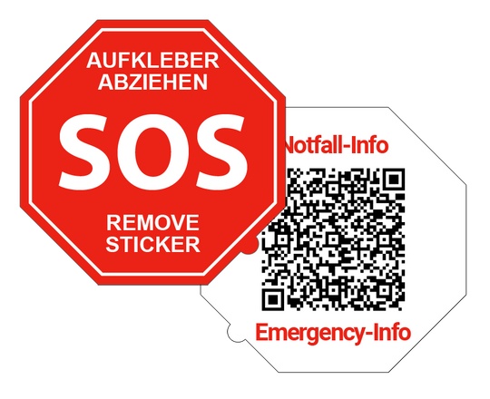 IDENT-QR Schweiz SOS Sticker